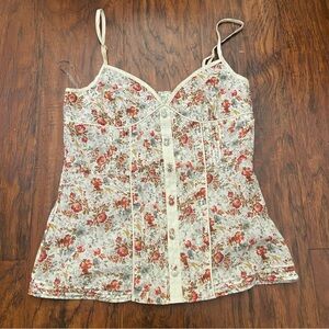 Vintage 90s y2k floral tank top.